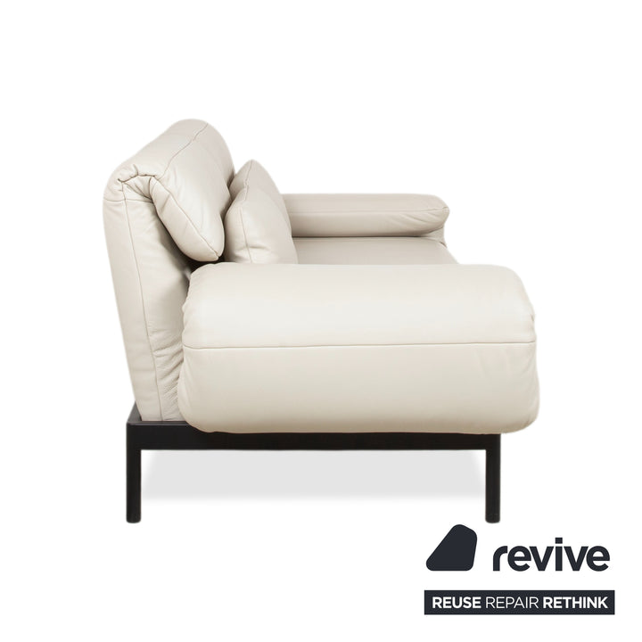Rolf Benz Plura Leder Zweisitzer Beige manuelle Funktion Sofa Couch