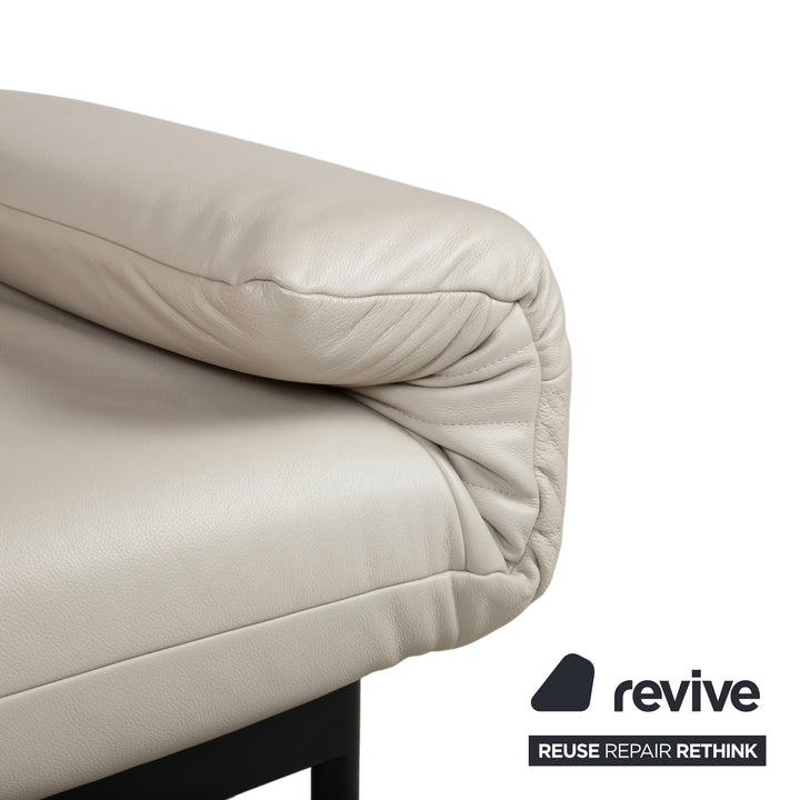 Rolf Benz Plura Leder Zweisitzer Beige manuelle Funktion Sofa Couch