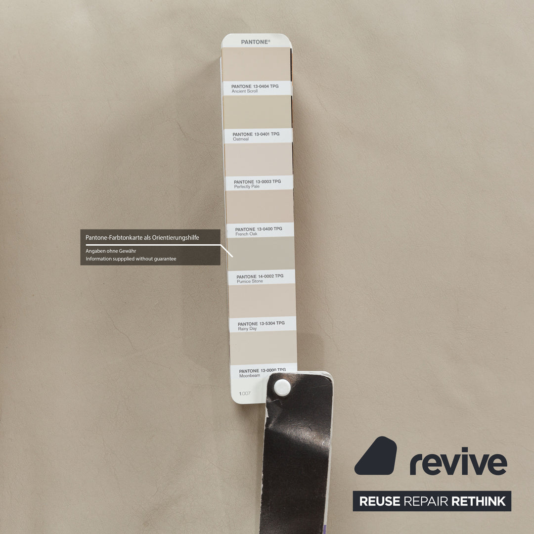 Rolf Benz Plura Leather Two-Seater Grey Manual Function Sofa Couch