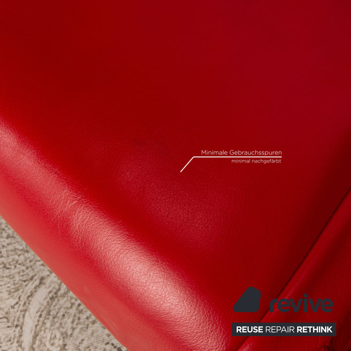 Rolf Benz Plura Leder Zweisitzer Rot Couch Sofa Relax Funktion