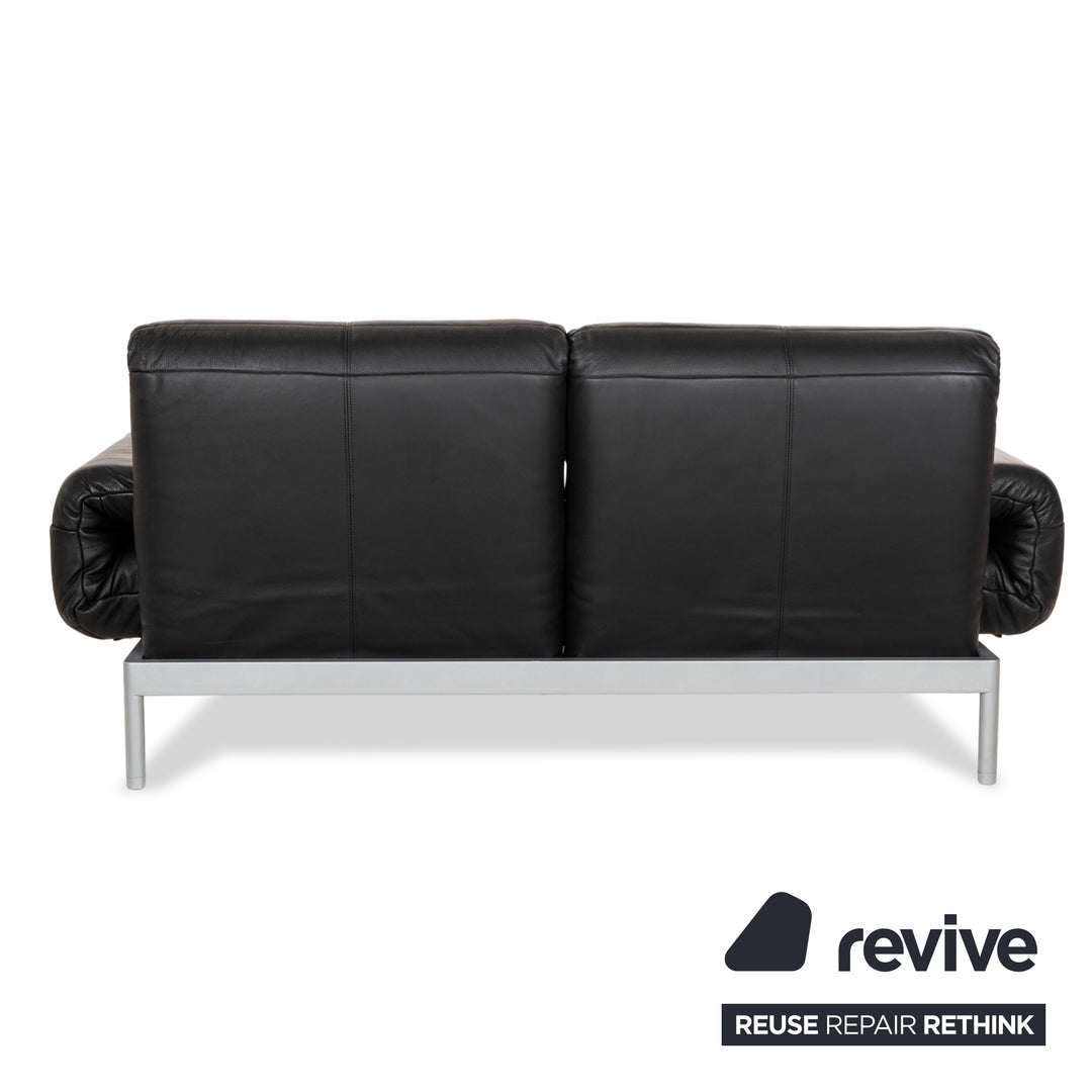 Rolf Benz Plura Leder Zweisitzer Schwarz manuelle Funktion	Sofa Couch