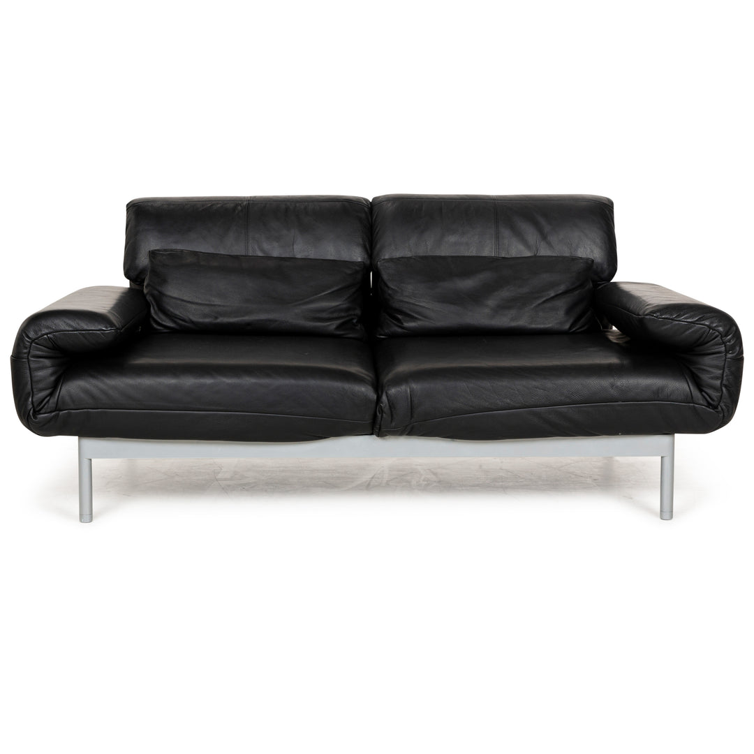 Rolf Benz Plura Leder Zweisitzer Schwarz manuelle Funktion	Sofa Couch