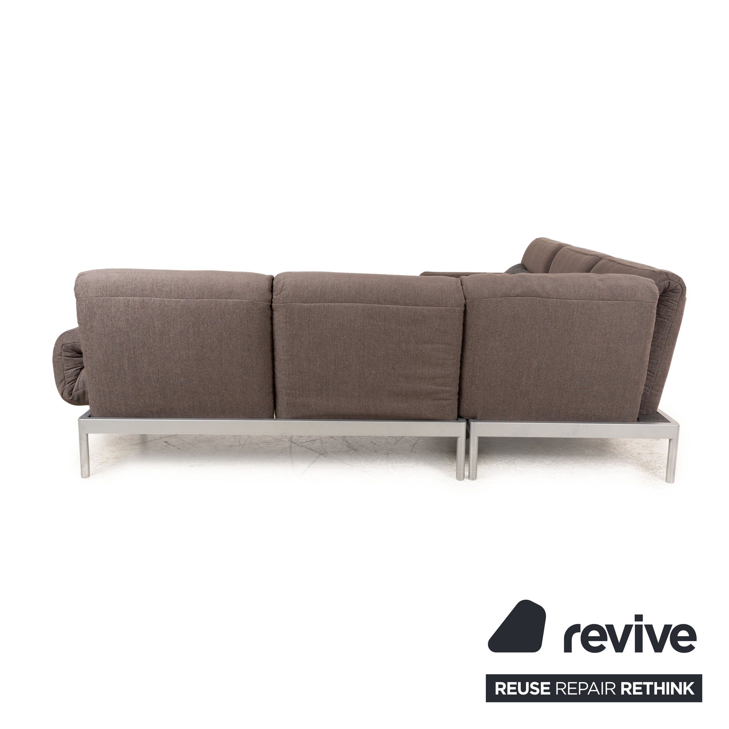 Rolf Benz Plura Stoff Ecksofa Braun manuelle Funktion Relaxfunktion Sofa Couch Neubezug