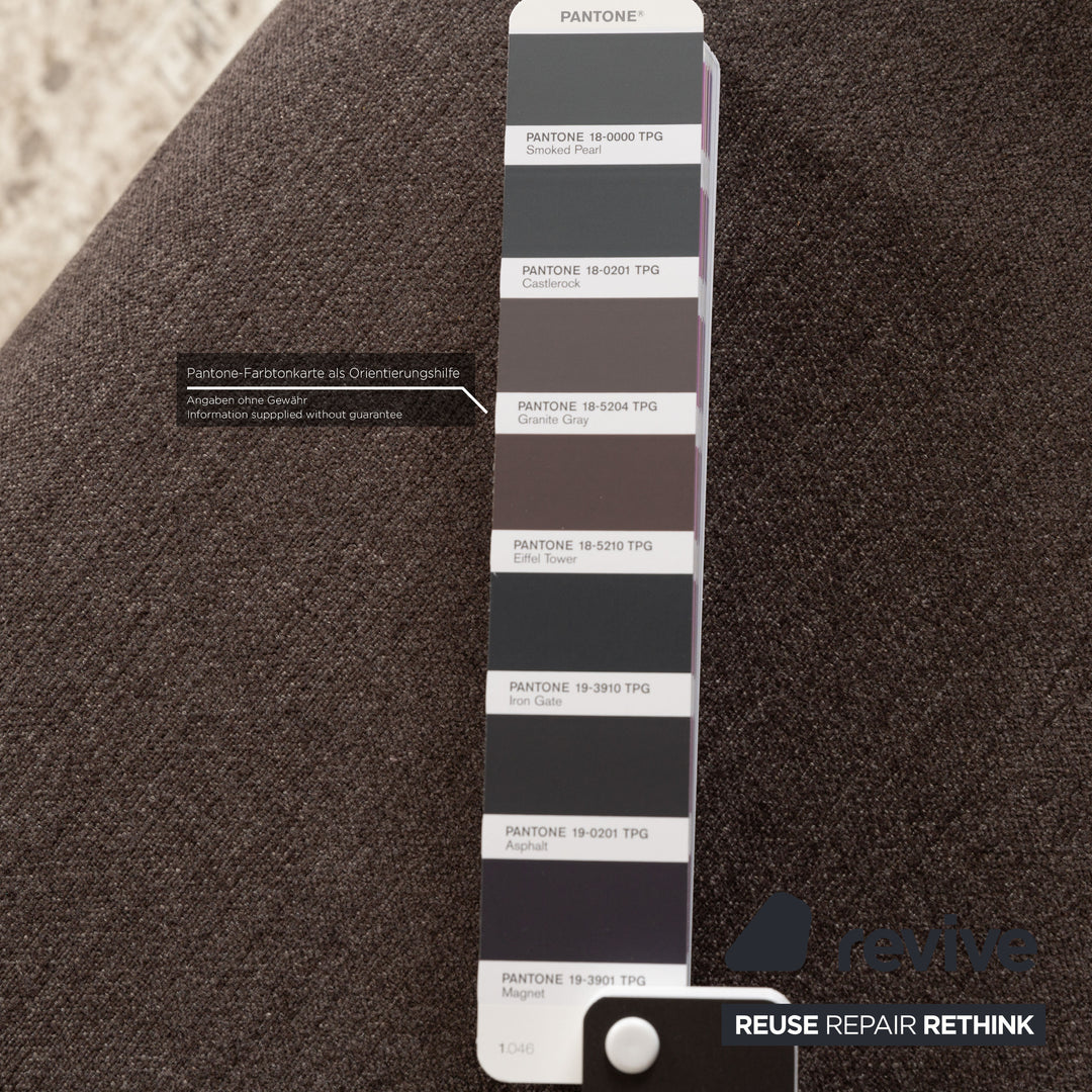 Rolf Benz Plura fabric corner sofa brown manual function relaxation function sofa couch new cover