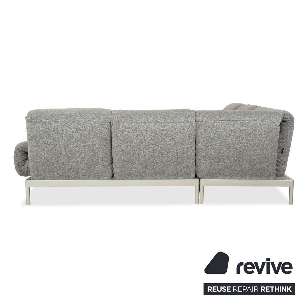 Rolf Benz Plura fabric corner sofa grey manual function sofa couch new cover