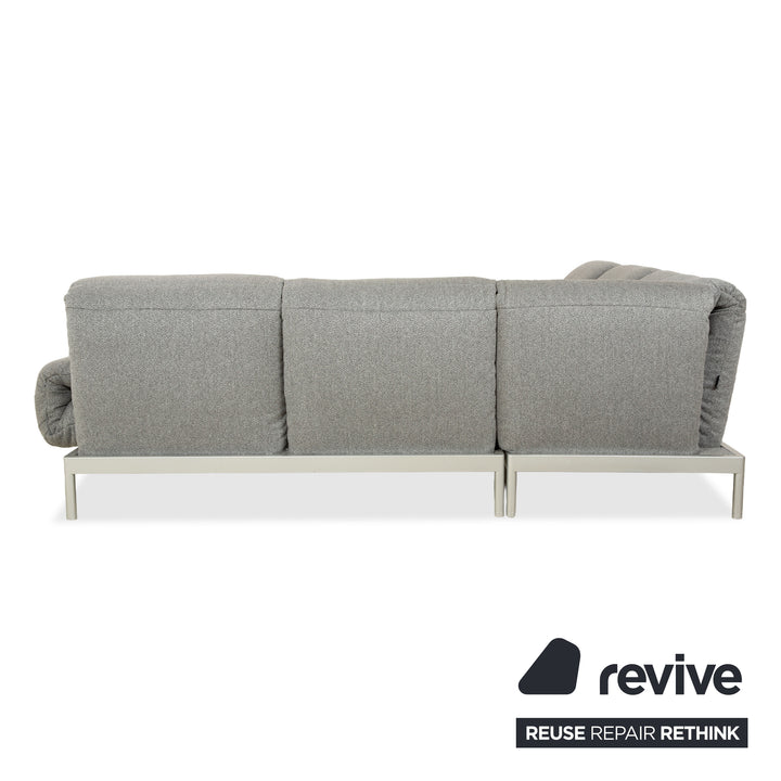 Rolf Benz Plura fabric corner sofa grey manual function sofa couch new cover