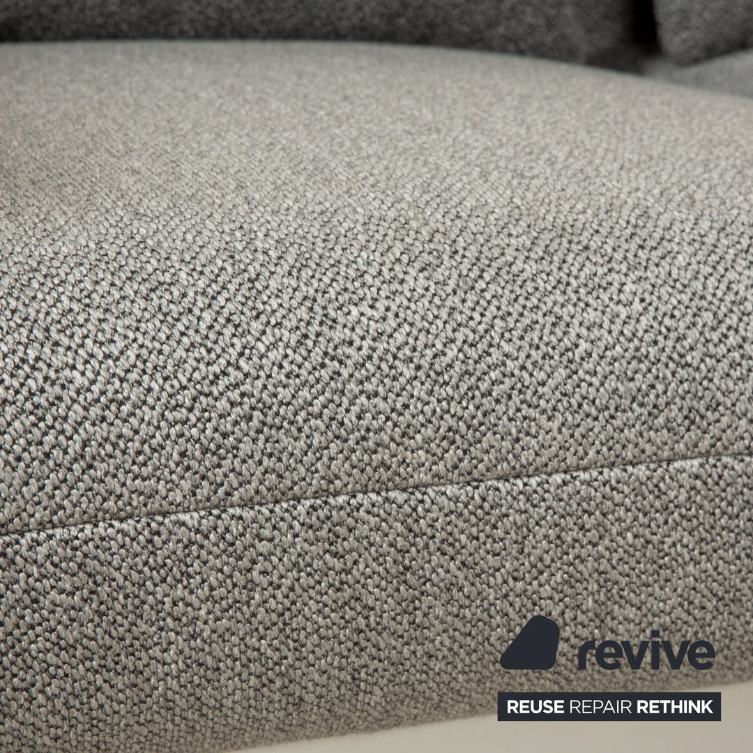 Rolf Benz Plura fabric corner sofa grey manual function sofa couch new cover