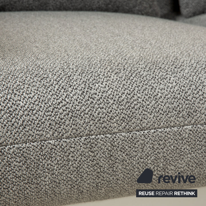 Rolf Benz Plura fabric corner sofa grey manual function sofa couch new cover