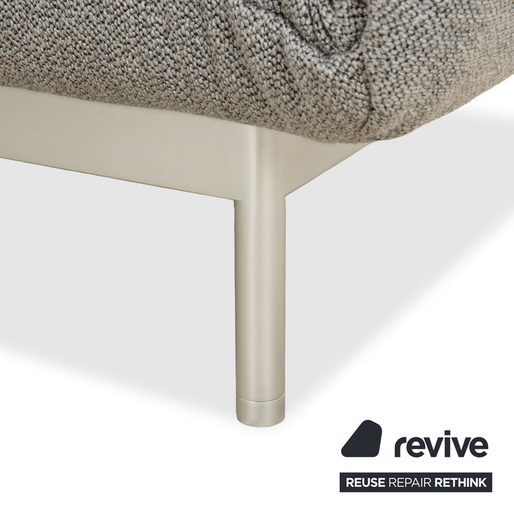 Rolf Benz Plura fabric corner sofa grey manual function sofa couch new cover