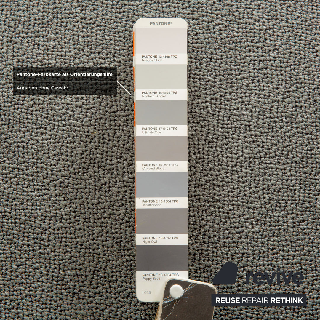 Rolf Benz Plura fabric corner sofa grey manual function sofa couch new cover