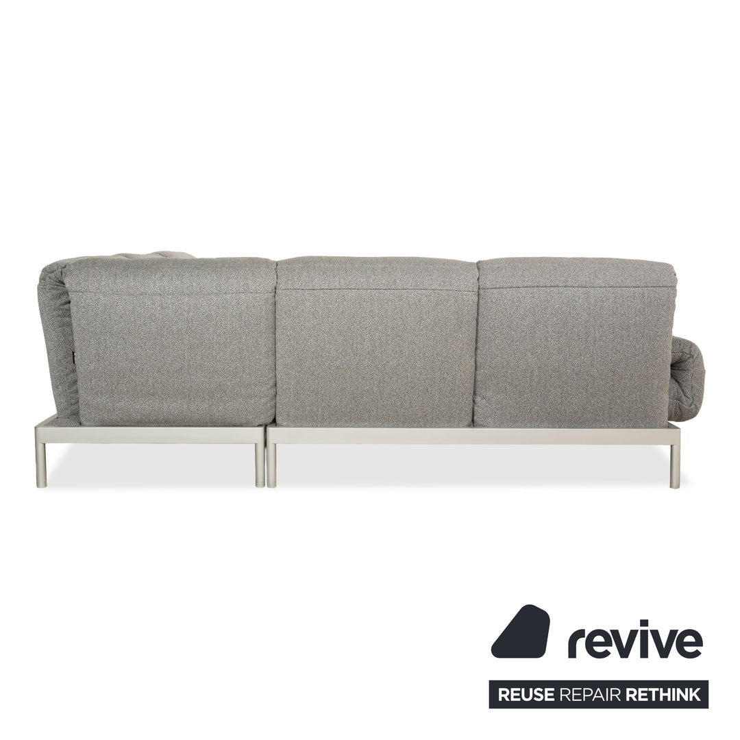 Rolf Benz Plura Stoff Ecksofa Grau manuelle Funktion Sofa Couch Neubezug