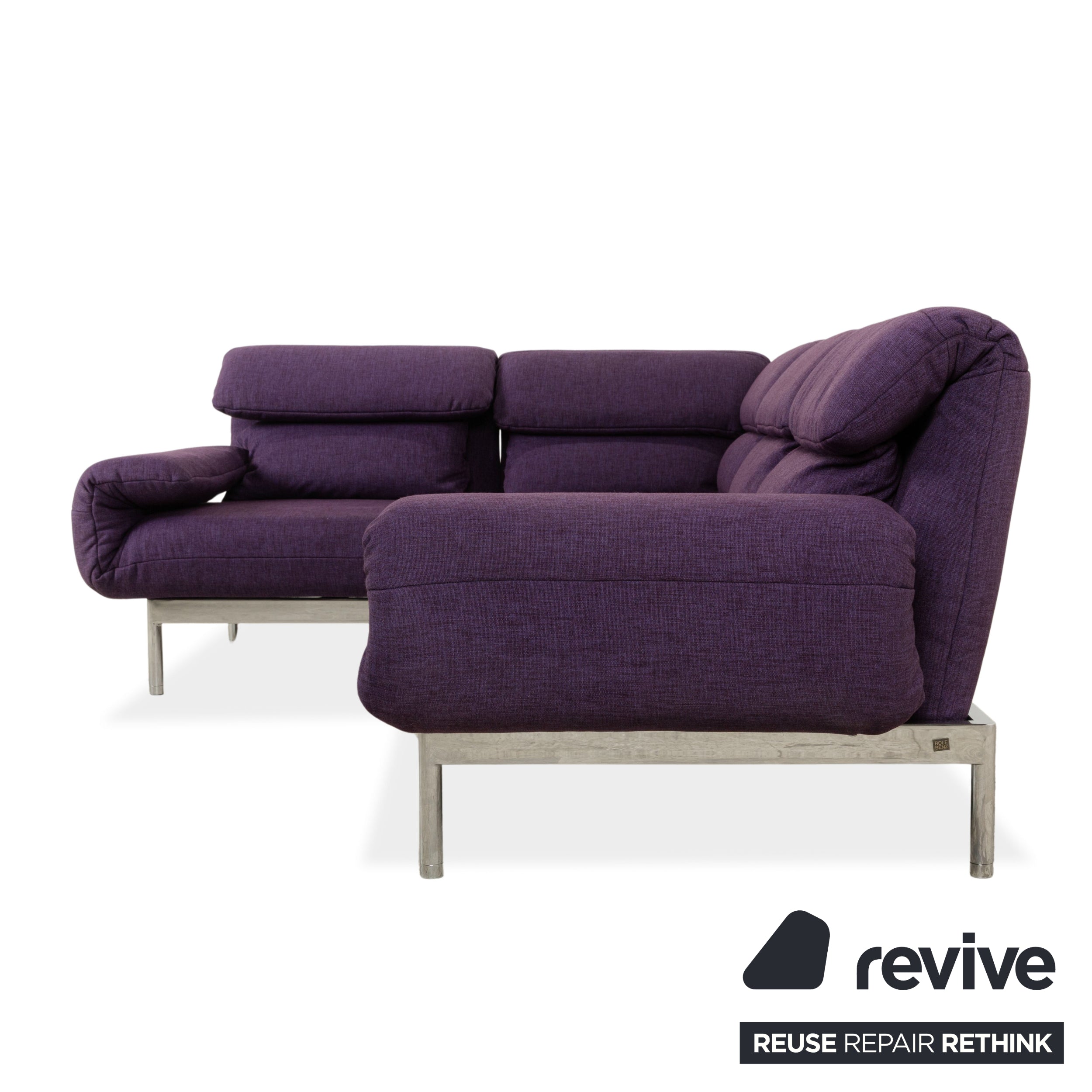 Rolf Benz Plura Stoff Ecksofa Violett lila manuelle Funktion Sofa Couch