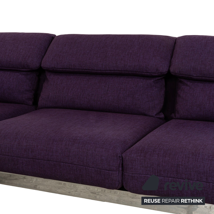 Rolf Benz Plura Stoff Ecksofa Violett lila manuelle Funktion Sofa Couch
