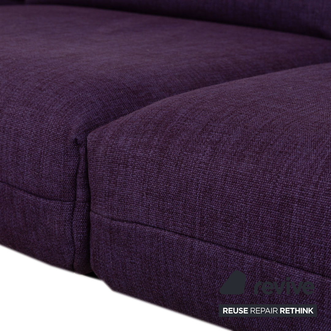 Rolf Benz Plura fabric corner sofa violet purple manual function sofa couch