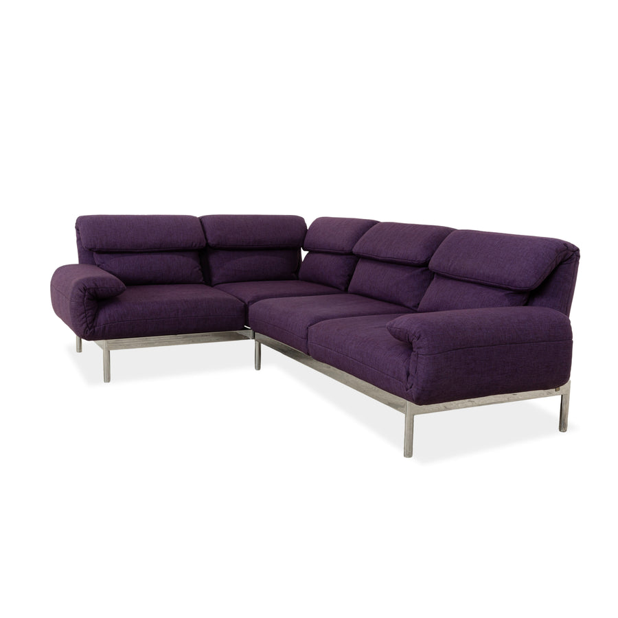 Rolf Benz Plura Stoff Ecksofa Violett lila manuelle Funktion Sofa Couch