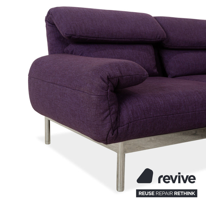 Rolf Benz Plura Stoff Ecksofa Violett lila manuelle Funktion Sofa Couch