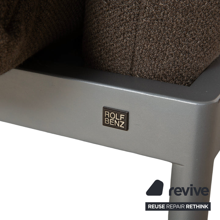 Canapé deux places Rolf Benz Plura en tissu gris à commande manuelle