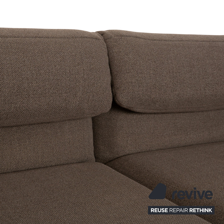 Canapé deux places Rolf Benz Plura en tissu gris à commande manuelle