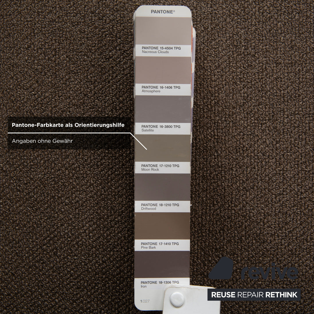 Canapé deux places Rolf Benz Plura en tissu gris à commande manuelle