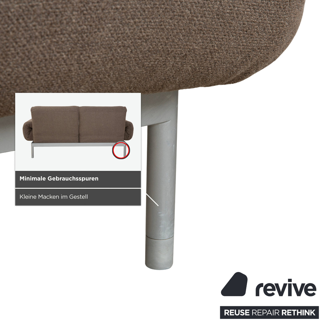 Rolf Benz Plura Stoff Zweisitzer Grau manuelle Funktion Sofa Couch