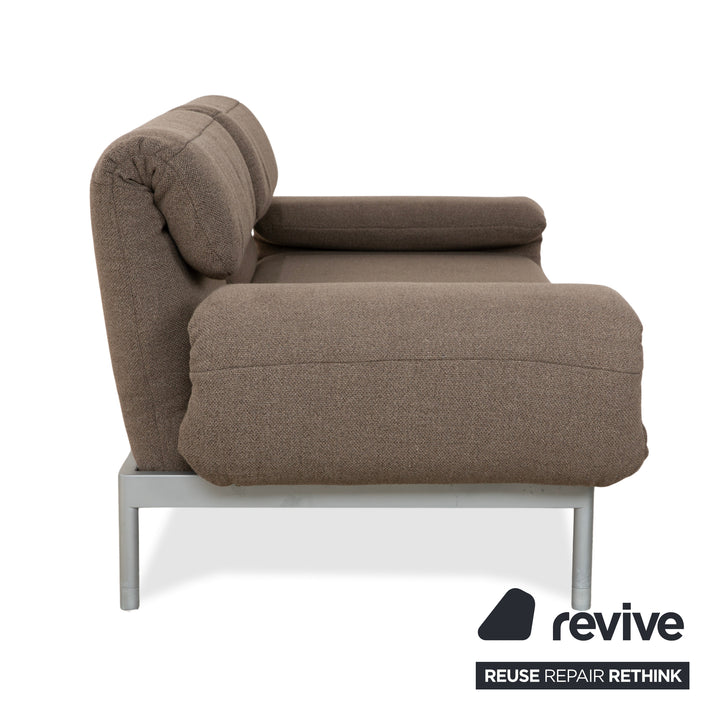 Canapé deux places Rolf Benz Plura en tissu gris à commande manuelle