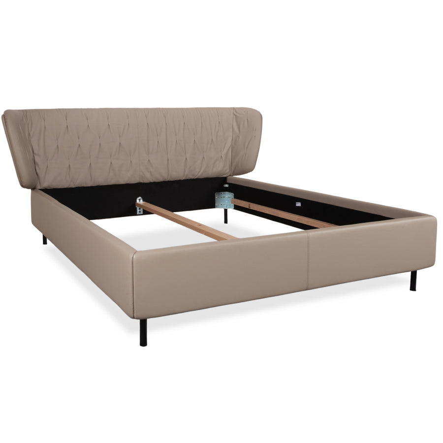 Rolf Benz Sono Leder Bett Beige Schlafzimmer