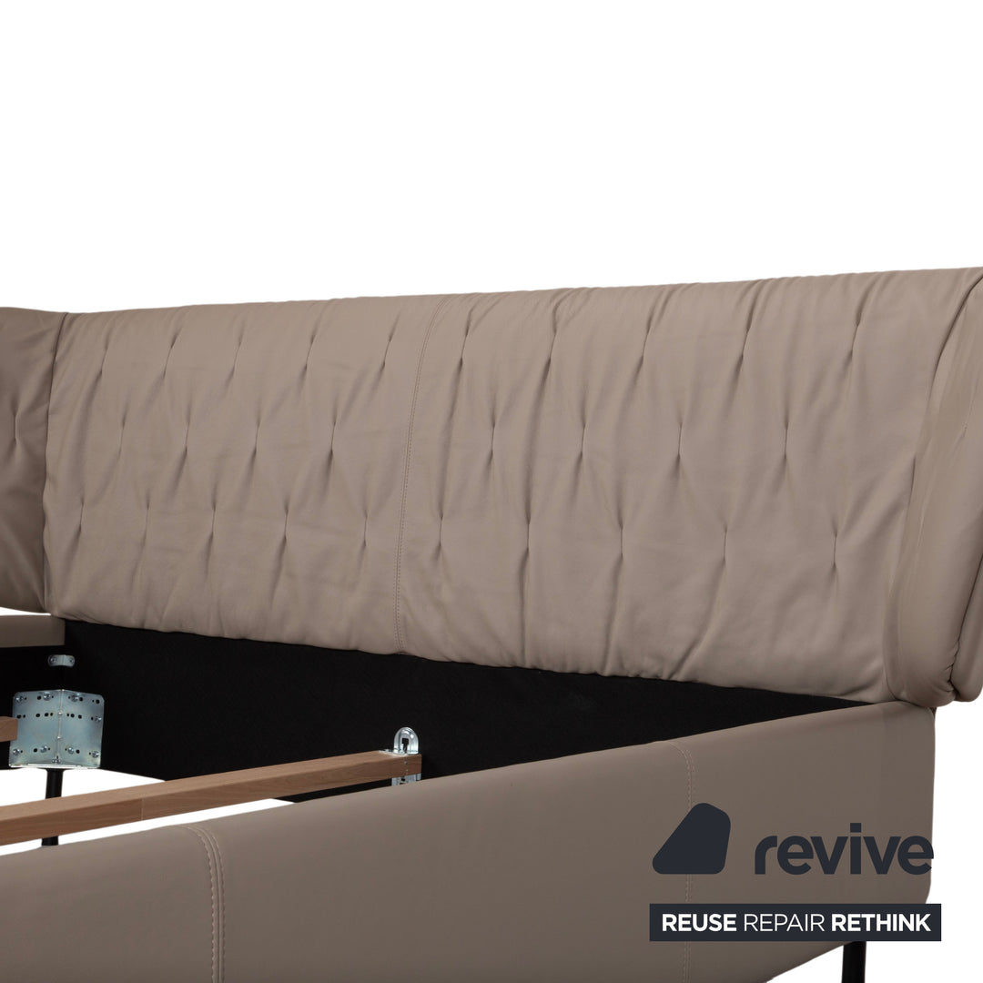 Rolf Benz Sono Leder Bett Beige Schlafzimmer