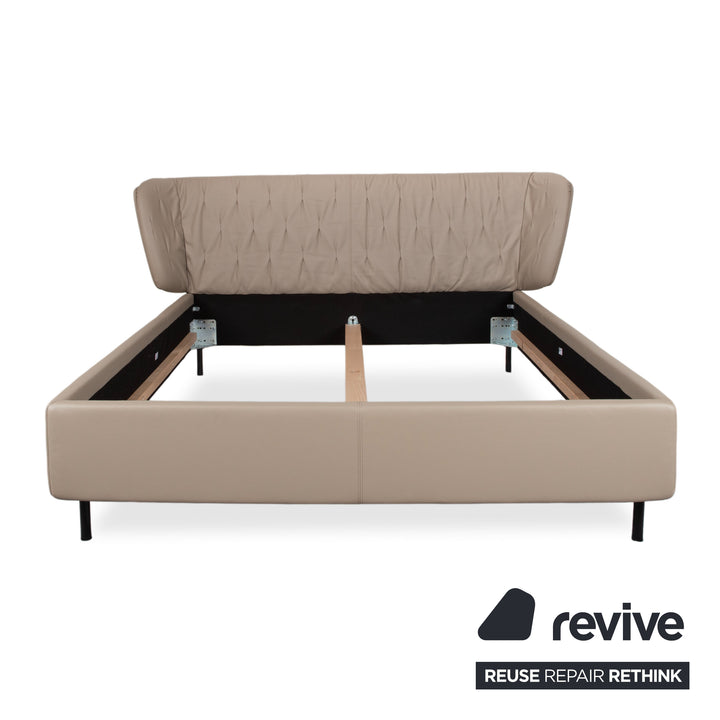 Rolf Benz Sono Leder Bett Beige Schlafzimmer