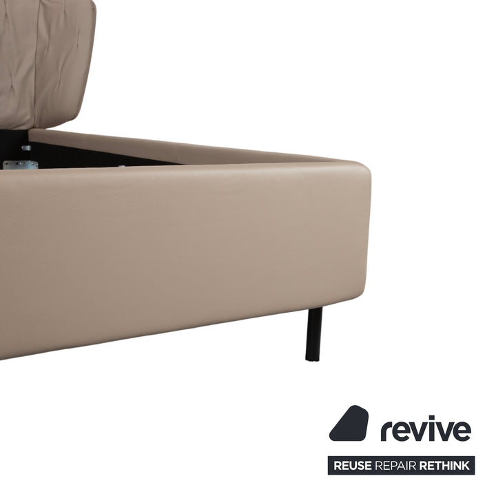Rolf Benz Sono Leder Bett Beige Schlafzimmer