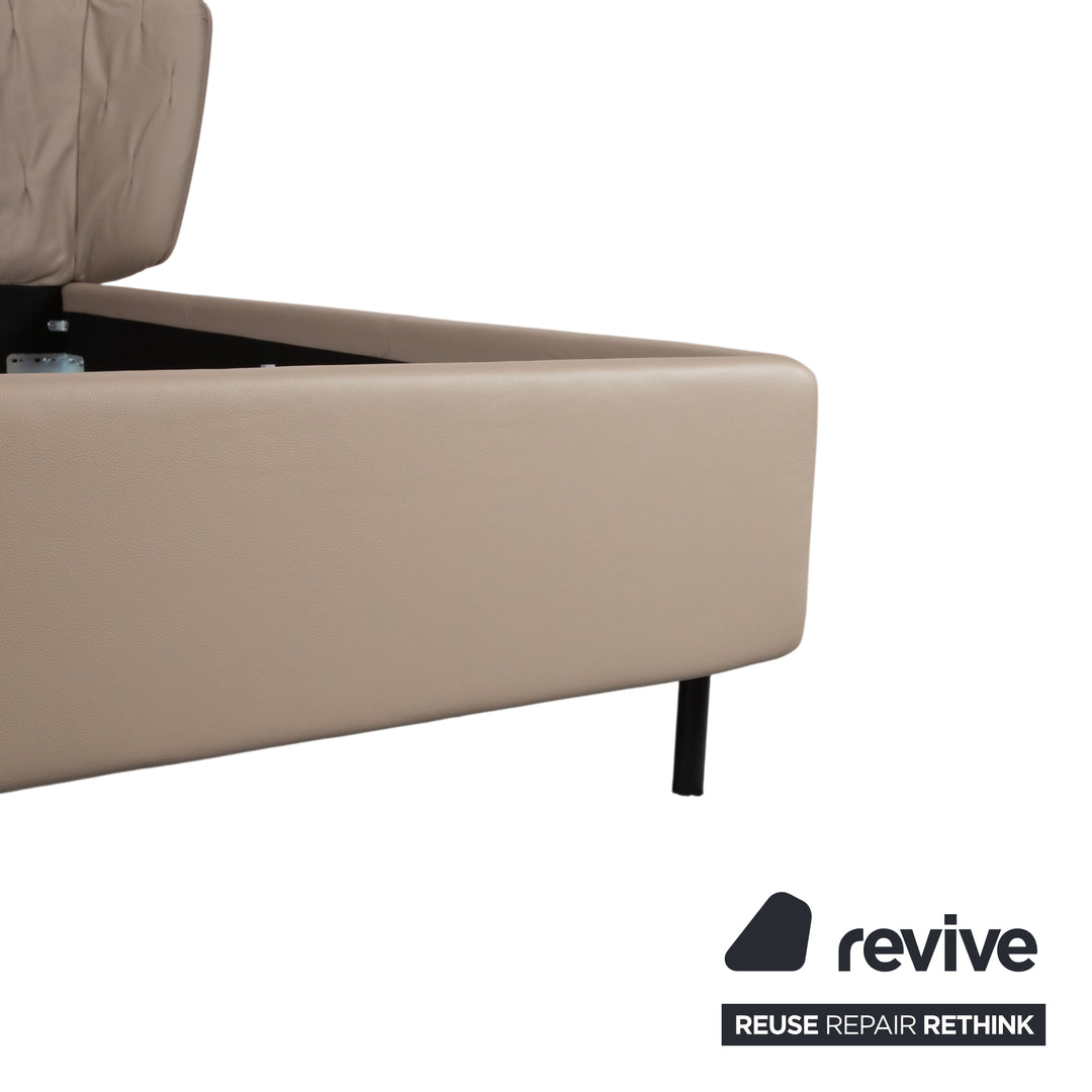 Rolf Benz Sono Leather Bed Beige Bedroom