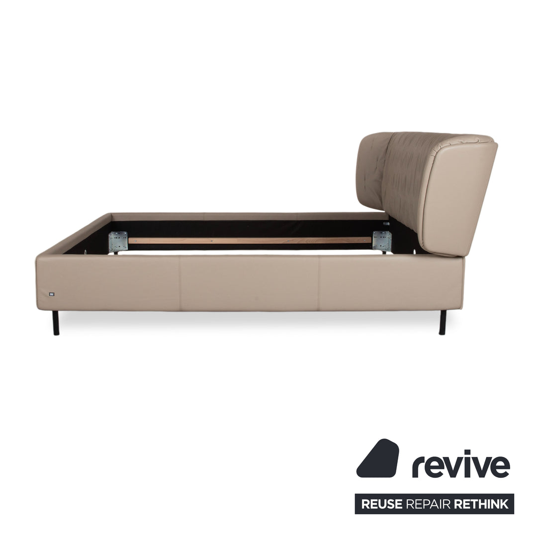Rolf Benz Sono Leder Bett Beige Schlafzimmer