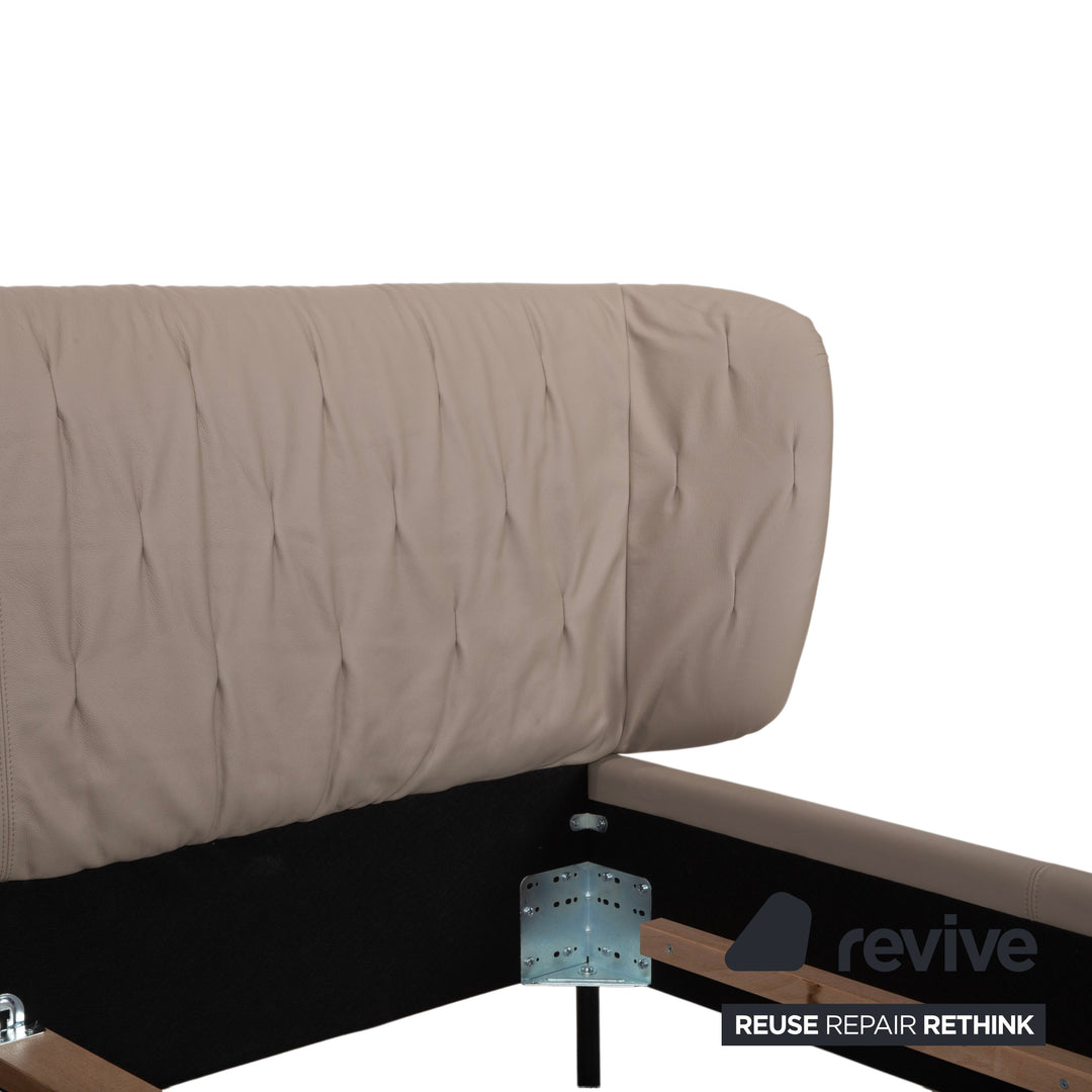 Rolf Benz Sono Leder Bett Beige Schlafzimmer