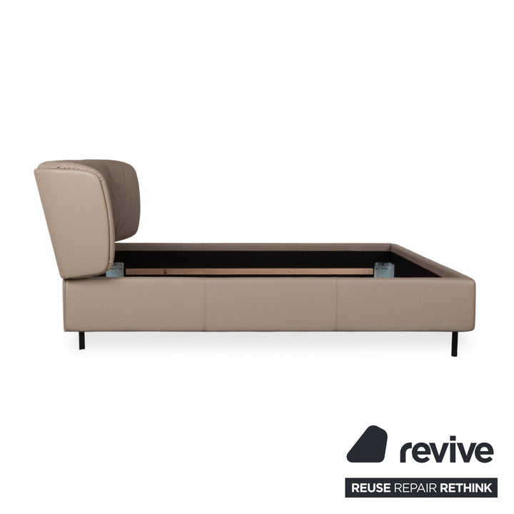 Rolf Benz Sono Leder Bett Beige Schlafzimmer
