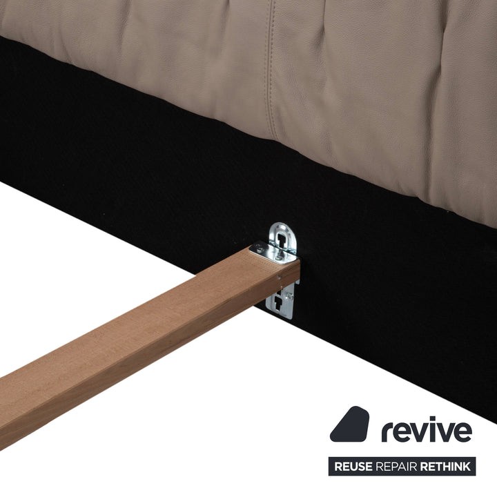 Rolf Benz Sono Leder Bett Beige Schlafzimmer