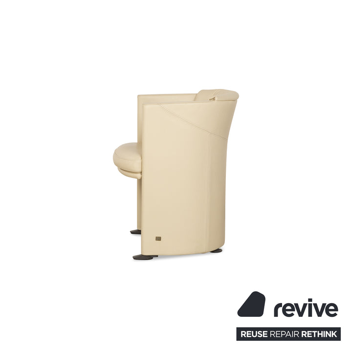 Rolf Benz ST-SE-7500 fauteuil en cuir crème écru