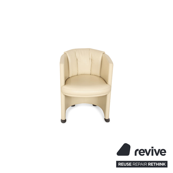 Rolf Benz ST-SE-7500 fauteuil en cuir crème écru