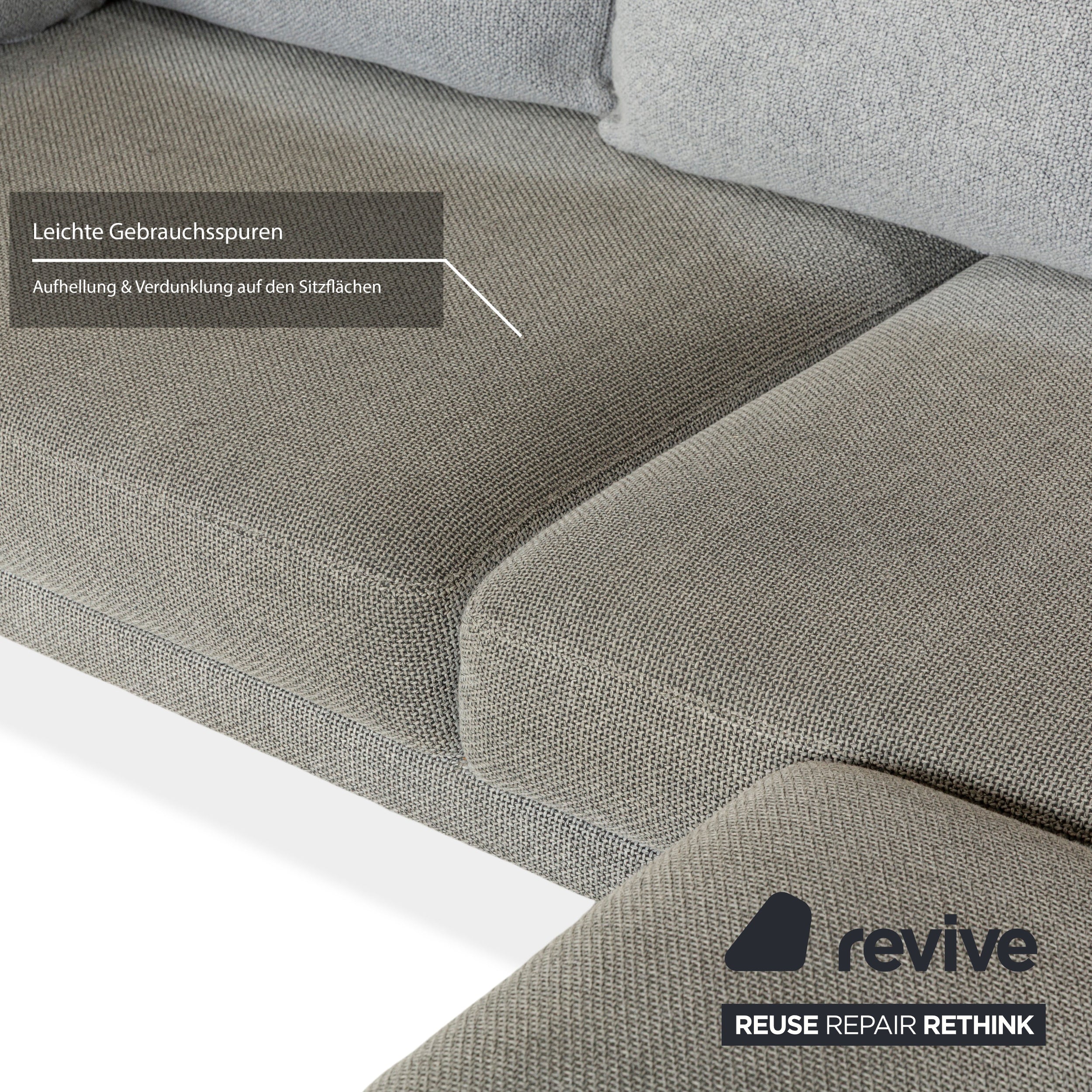 Rolf Benz Stoff Ecksofa Grau Sofa Couch