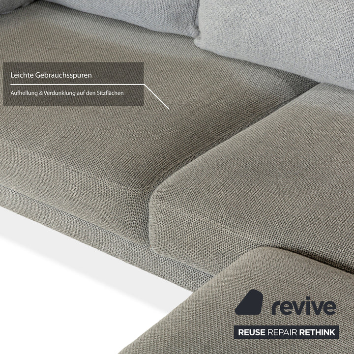 Canapé d'angle en tissu gris Rolf Benz