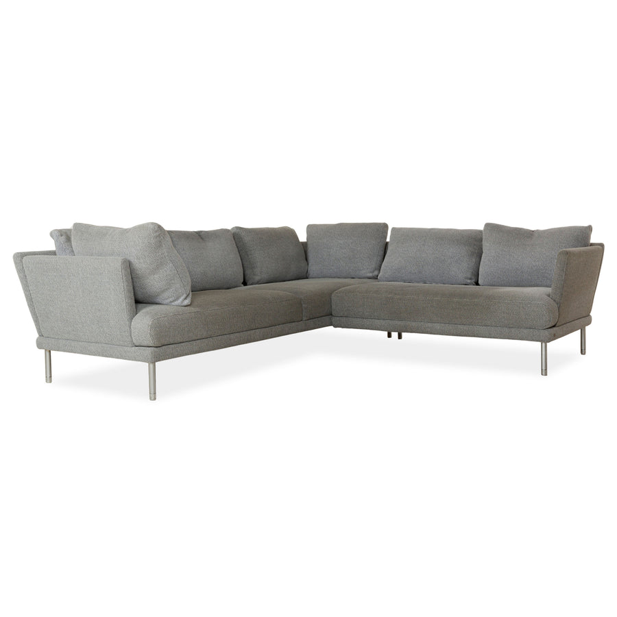 Canapé d'angle en tissu gris Rolf Benz