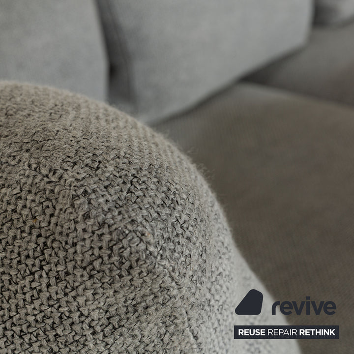 Canapé d'angle en tissu gris Rolf Benz