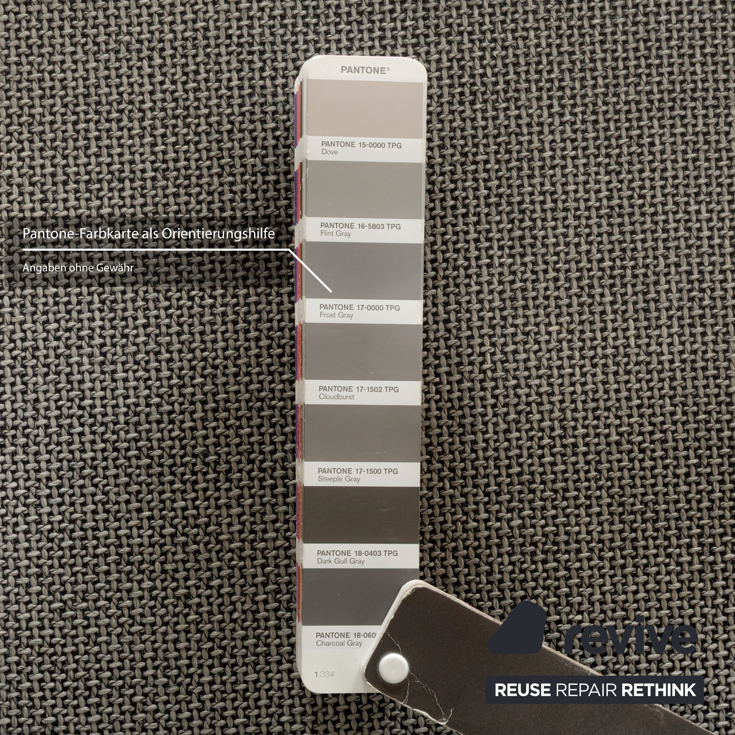Canapé d'angle en tissu gris Rolf Benz