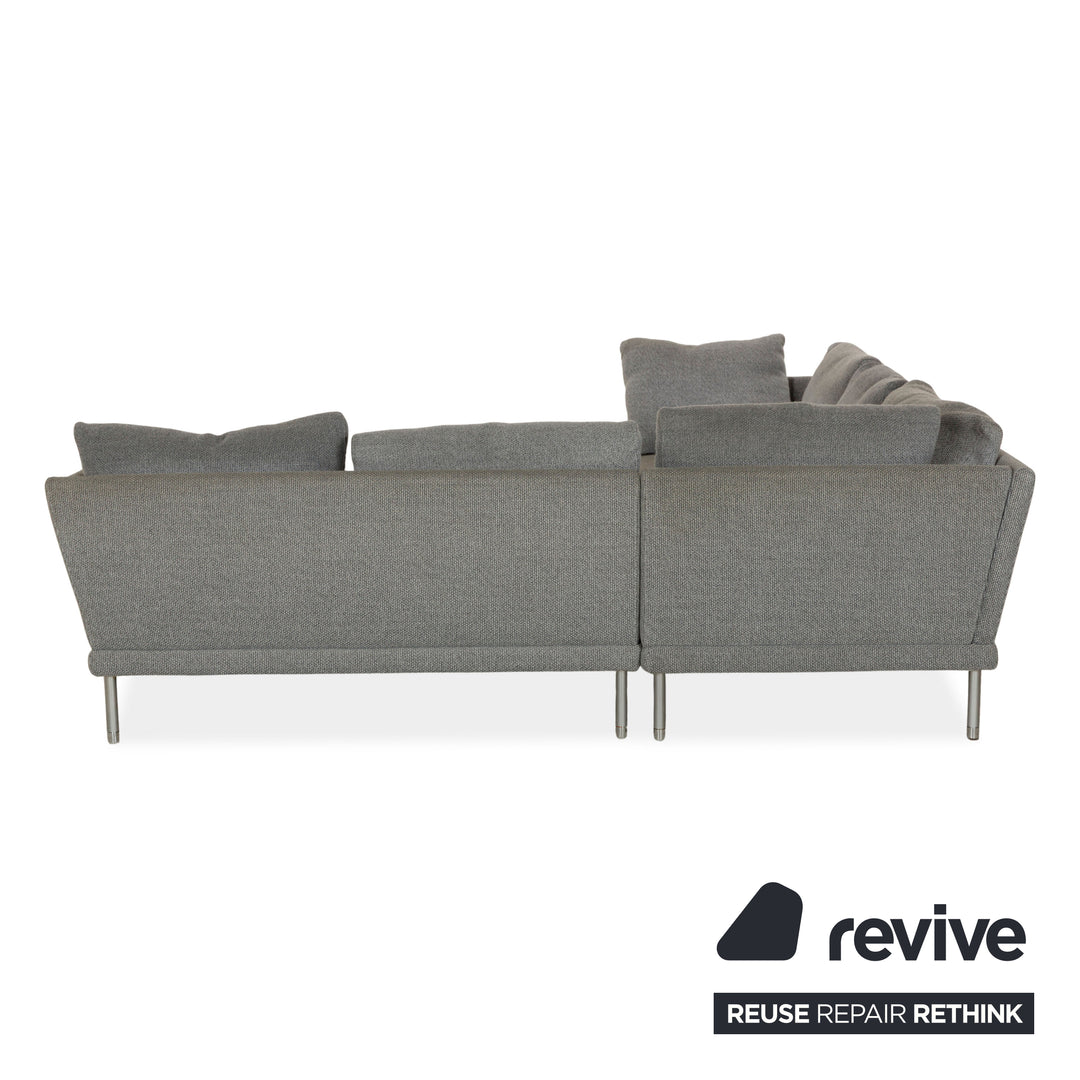Rolf Benz fabric corner sofa grey sofa couch