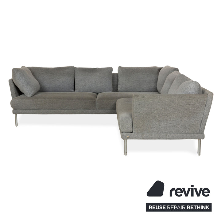 Canapé d'angle en tissu gris Rolf Benz