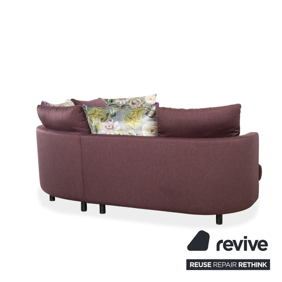 Rolf Benz Stoff Ecksofa Lila Gelb Sofa Couch Halbrund Modular