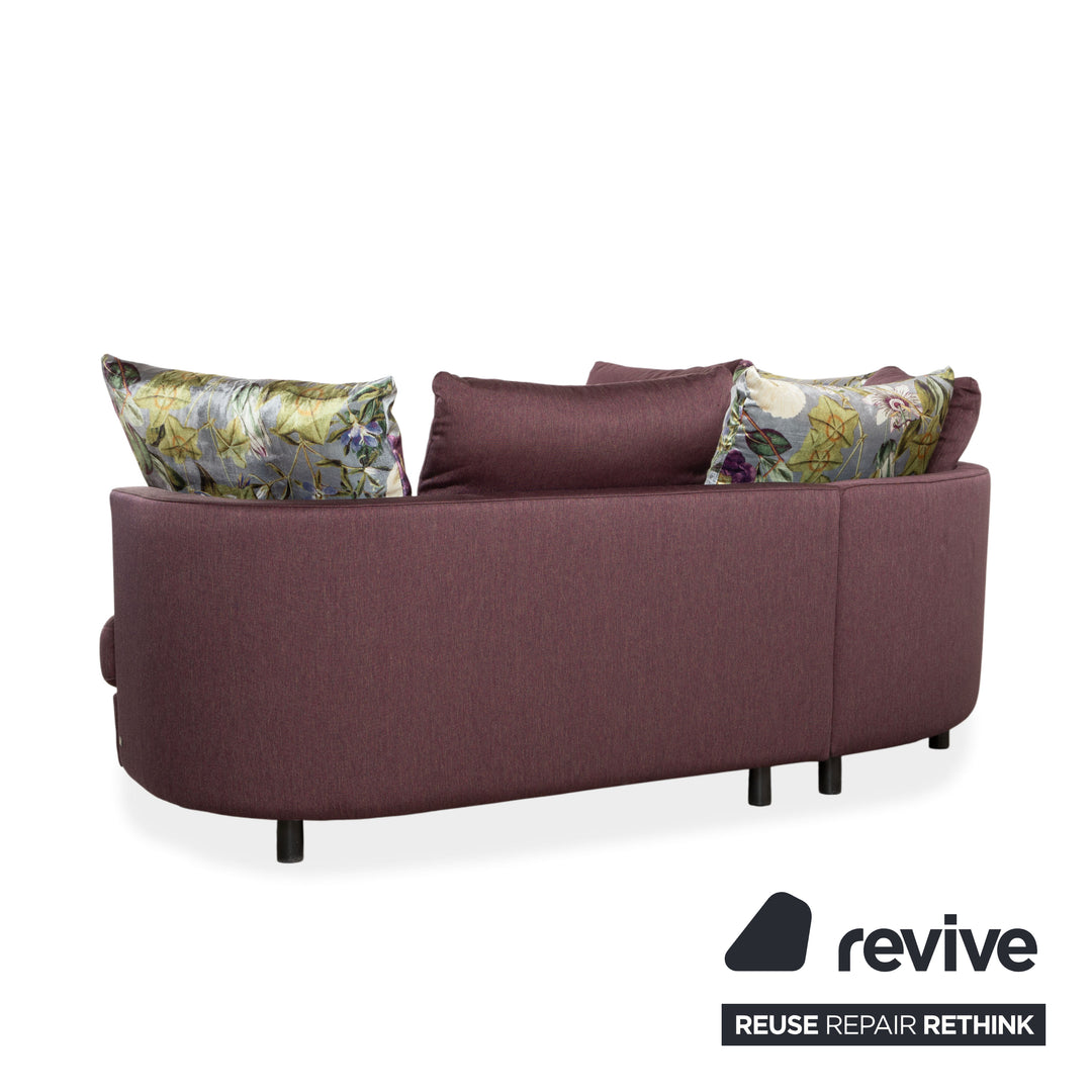 Rolf Benz Stoff Ecksofa Lila Gelb Sofa Couch Halbrund Modular