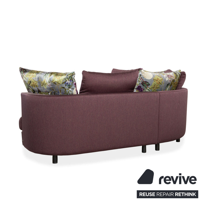Rolf Benz Stoff Ecksofa Lila Gelb Sofa Couch Halbrund Modular