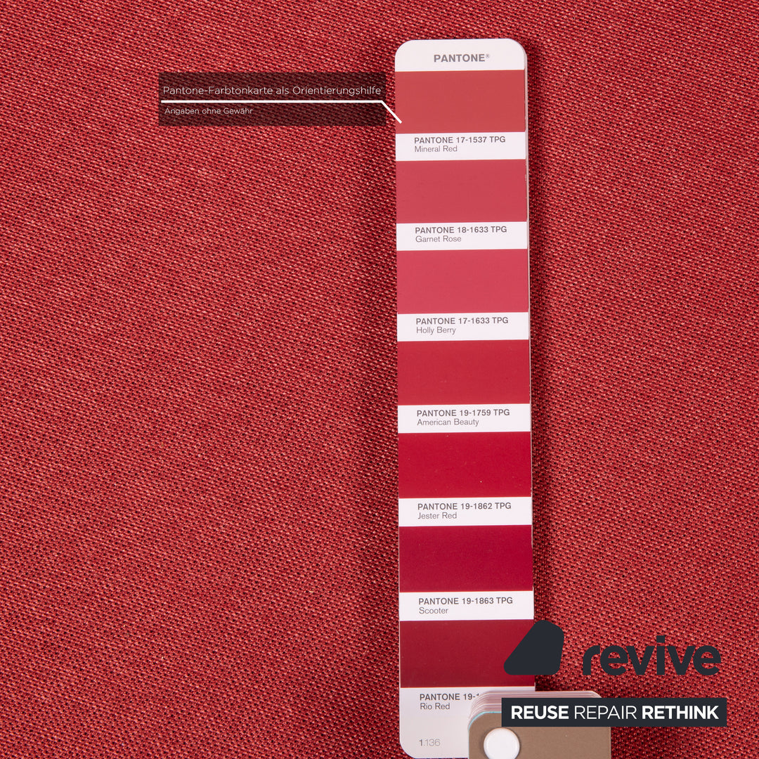 Rolf Benz fabric corner sofa red sofa couch