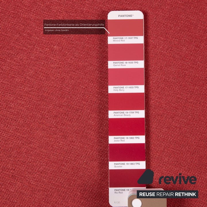 Rolf Benz fabric corner sofa red sofa couch