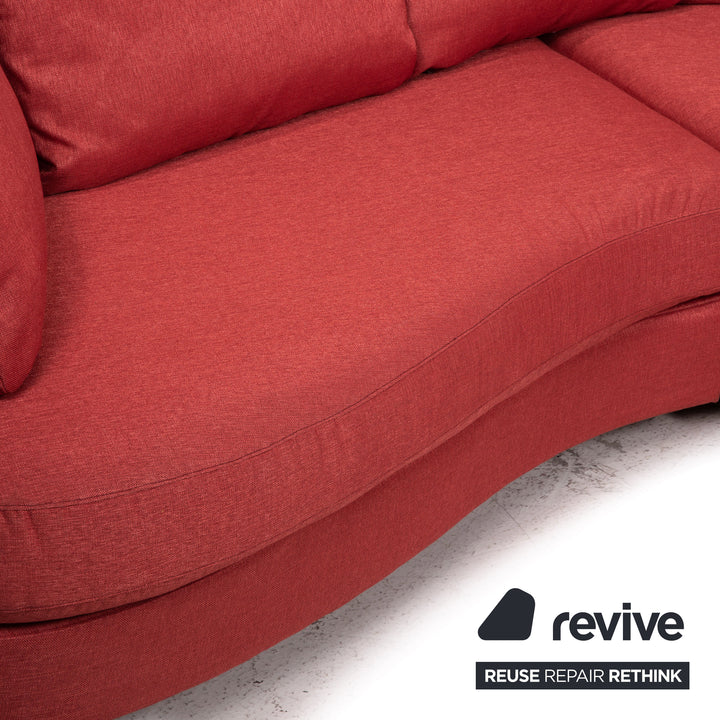 Rolf Benz fabric corner sofa red sofa couch
