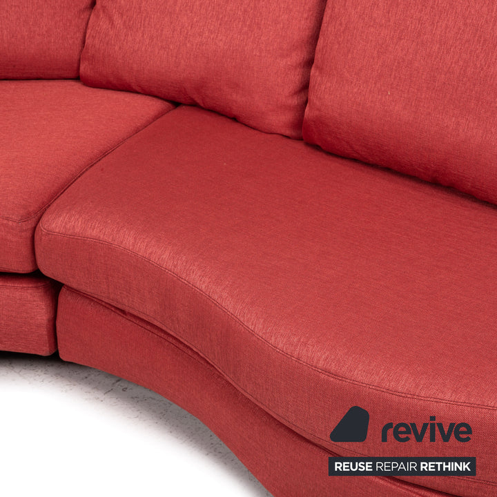Rolf Benz fabric corner sofa red sofa couch